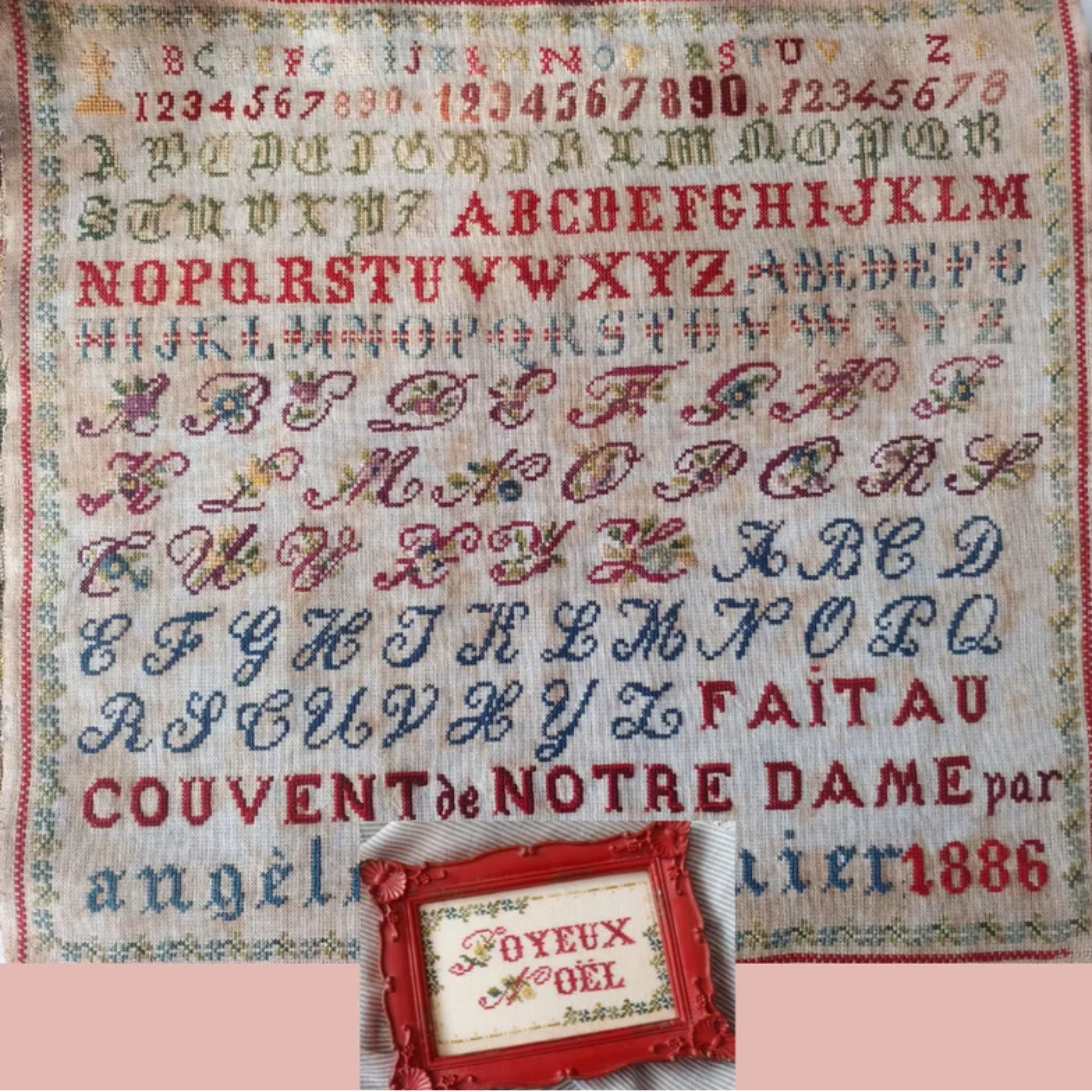 MOJO STITCHES - NOTRE DAME ALPHABETS &amp; JOYEUX NOEL